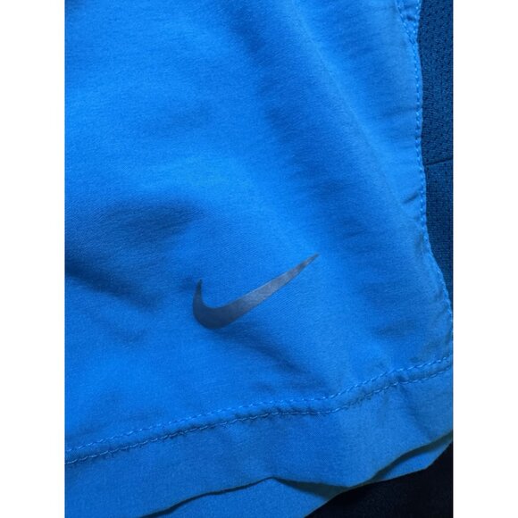Nike Dri-Fit Womens Running Shorts S Blue With Back Zip Pocket & Elastic Waist - Picture 2 of 7